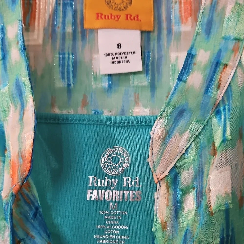 Ruby Rd. Multicolor Abstract Blouse - Picture 2 of 5